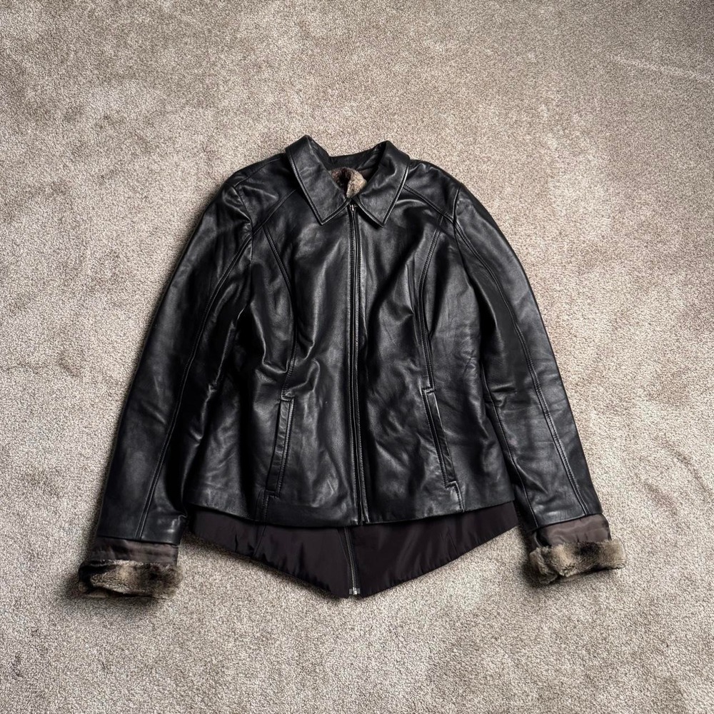 DANIER FUR-ACCENTED 2-IN-1 LEATHER JACKET